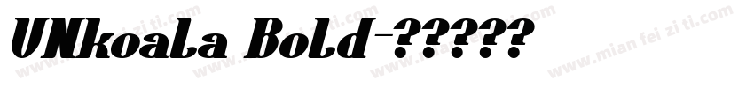 VNkoala Bold字体转换